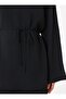 Tunic Skirt Double Set with Tie Detail at the Waist - Black - - 6