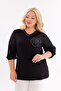 Stylish Blouse with Oversized Sleeves and Woven Tulle Detail - 4