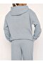 Women's Cute Cat Printed Top and Bottom Oversized Women's Hooded Gray Black Tracksuit Set - 2