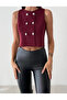 Burgundy Lily Six Buttoned Knitwear Vest