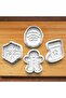 New Year's Set of 4 Yb01 Cookie and Candy Dough Molds