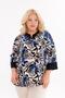 Plus Size Brooch Detailed Judge Collar Blouse - 5