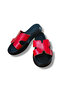 Genuine Leather H Detailed High Sole Slippers - 6