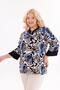 Plus Size Brooch Detailed Judge Collar Blouse - 3