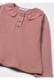 Pink Ruffle Collar Ribbed Polo T-Shirt 2112 - 3