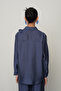 Women's Double Rose Embroidered Solid Color Shirt on the Front - 5