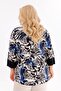 Plus Size Brooch Detailed Judge Collar Blouse - 7