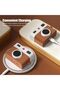 Airpods 4 Case Cover with Keychain | Retro 3D Camera Protective Silicone Design |Brown - 3