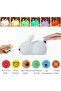 Bunny Night Light for Kids Bedroom, Cute Rabbit Lamp Baby Nursery Nightlight 9 Colors Changi - 4