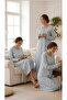 100% Cotton Long Sleeve Robe Nightgown-12899 - 2
