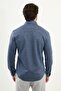 Striped Slim Fit Long Sleeve Lumberjack Wool Men's Shirt Indigo - 27096.25K - 3