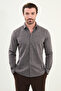 Striped Slim Fit Long Sleeve Lumberjack Wool Men's Shirt Light Brown - 27099.25K
