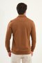 Striped Slim Fit Polo Neck Long Sleeve Cotton Men's T-Shirt Brown - 36860.25K - 3