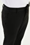 Straight Super Slim Fit Elastic Waist Drawstring Wool Men's Trousers Black - 38323.25K - 2