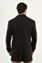Straight Slim Fit Bag Pocket Wide Collar Wool Men's Coat Brown - 21323.25K - 5