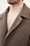 Straight Slim Fit Bag Pocket Wide Collar Wool Men's Coat Mink - 21323.25K - 2