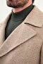 Striped Slim Fit Wide Collar Double Breasted Cashmere Men's Coat Brown-Beige - 21324.25K - 2
