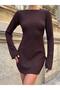 Back Tie Long Sleeve Seersucker Dress - 8
