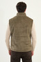 Plain Slim Fit Stand Collar Velvet Men's Vest Green - 40947.25K - 6
