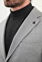 Gray Slim Fit Bag Pocket Mono Collar Wool Men's Suit - 45414.25K - 2