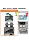 4 Pack Shoe Box Side Open Black Shade with Magnetic Acrylic Door Stackable Durable Shoe Organizer - 6
