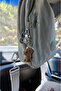 Knitted Patterned Brown Hard Plastic Dog Keychain, Car Ornament, Bag Accessory, Decor, Gift - 3