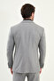 Gray Slim Fit Bag Pocket Mono Collar Wool Men's Suit - 45414.25K - 5