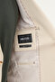 Striped Slim Fit Bag Pocket Mono Collar Men's Jacket Beige - 41456.25K - 6