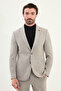 Striped Slim Fit Bag Pocket Mono Collar Men's Jacket Beige - 41460.25K - 4