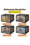 4 Pack Shoe Box Side Open Black Shade with Magnetic Acrylic Door Stackable Durable Shoe Organizer - 7
