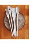 4 Piece Wooden Spoon Kitchen Set Wooden Spoon Fork Spatula 30 cm - Natural - 3