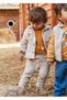 Beige Baby Boy Velvet Pants 2510