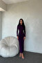 Boat Neck Front Gathered Special Design Summer Dress - 3