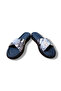 Genuine Leather Cross-Strapped High Sole Slippers - 7