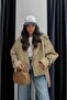 Beige Benken Belted Short Trench Coat - 5