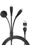 100W Type-C 3-in-1 Charging Cable 5A Fast Charge Compatible with iPhone, Apple Watch, Android Device