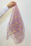 Large Size 70cm Gold Silvery Bridal Halay Handkerchief, Bridesmaid Henna Shawl, Wedding Convoy Lilac 10 Pieces - 3