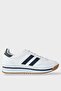 Men's Leather Casual Comfortable Sports Shoes White - Navy Blue