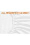 Lazy Hauz 4-Piece Hotel Quality Bed Sheet Set - Double Size, White Striped, 100% Cotton - 7