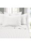 Lazy Hauz 4-Piece Hotel Quality Bed Sheet Set - Double Size, White Striped, 100% Cotton - 2