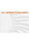 Lazy Hauz 4-Piece Hotel Quality Bed Sheet Set - Double Size, White Striped, 100% Cotton - 8