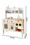 - Kids Wooden Kitchen Pretend Interactive Play Set - 8