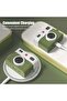 Airpods 4 Case Cover with Keychain | Retro 3D Camera Protective Silicone Design |Green - 3