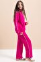 Fuchsia Girl's 3-Thread Suit with Lace Detail 21507 - 4