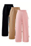Children's Comfortable Fit 3-Piece Tracksuit Set with Ribbon Detail - 2