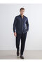 Navy Blue Slim Fit Long Sleeve Men's Shirt - 2