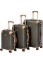 Luggage Makrolon Polycarbonate Gold Jetstream Aluminum Frame Suitcase (Set of 3, Olive)