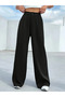 Women's Black High Waist Premium Palazzo Pants - 2