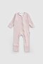 Camisole Modal Pink Zippered Jumpsuit with Gloves and Booties