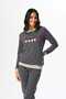 Women's Gray Jacquard Patterned Winter Special Design Dressing Gown Pajama Set - 2